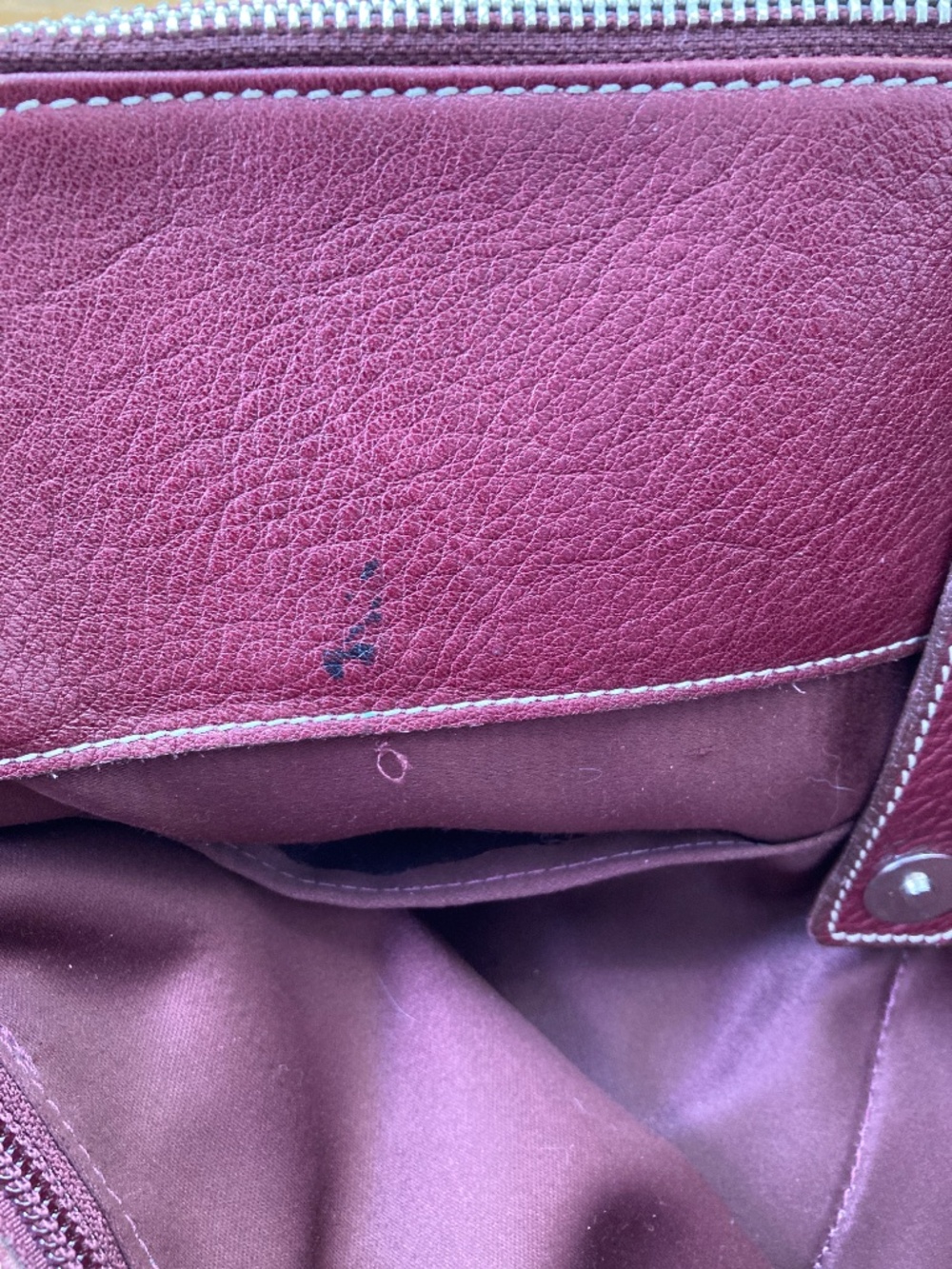 Purple Roots Pebbled Leather Bag - Picture 6 of 12